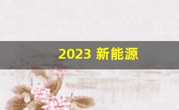 2023 新能源(2023新能源汽车销量占比)_https://www.jumanxin.com_创业板_第1张